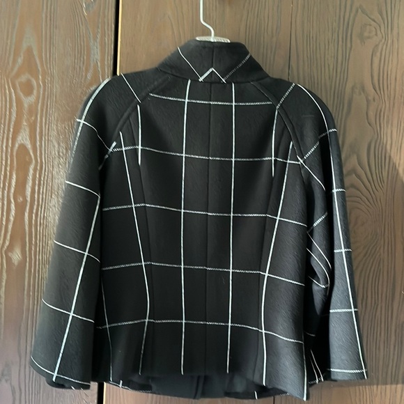 Per se wool blend black with white striped jacket. Size 2. Super cute! - Picture 9 of 11